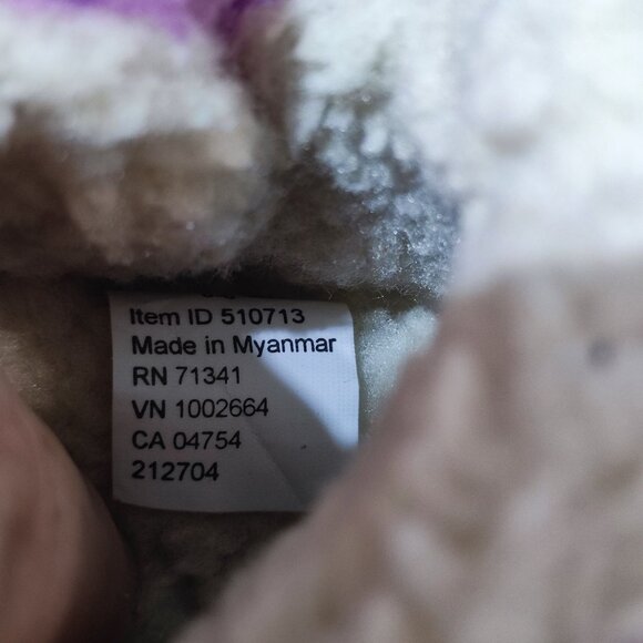 L.L.Bean Toddler Cozy Slipper Boots size 5-6 light purple colour leather sole - Picture 9 of 11